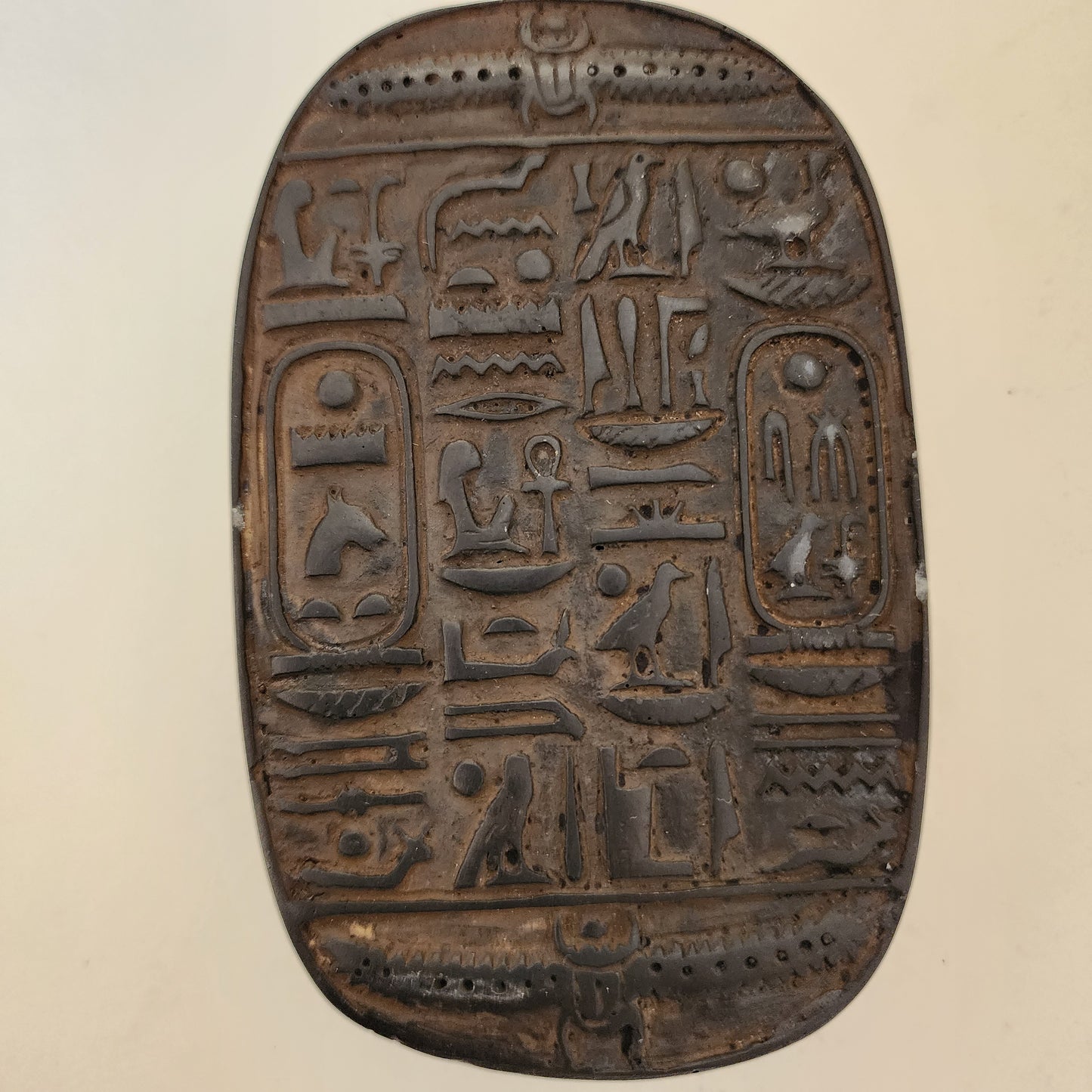 Sekhmet Goddess Statue & Scarab Beetle Hieroglyphics Egypt Figurine Healing Luck