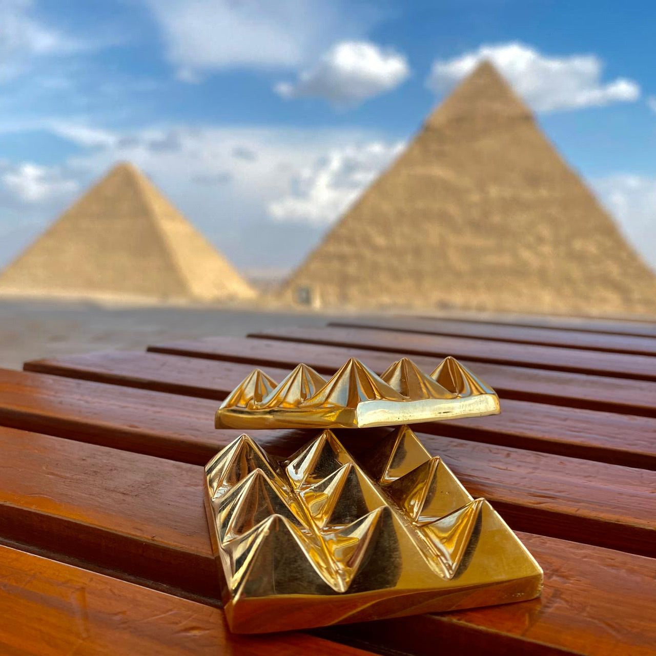 𓋹𓂀 Lot of 2 Copper Pyramid Chargers from Egypt 𓂀 Energized for Meditation, Wellness &amp; Charging 𓂀
