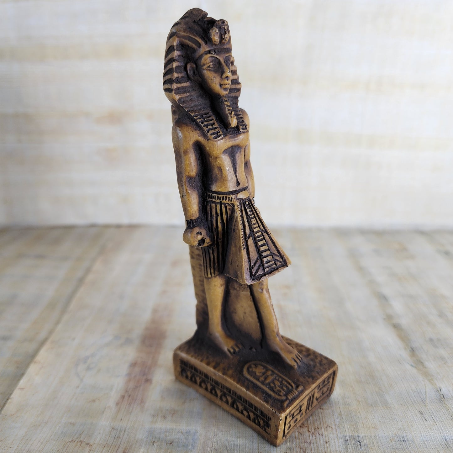 Set Of 5 Small Egyptian Goddess Isis/ Anubis/ Horus/ Osiris/ King Tut Statues
