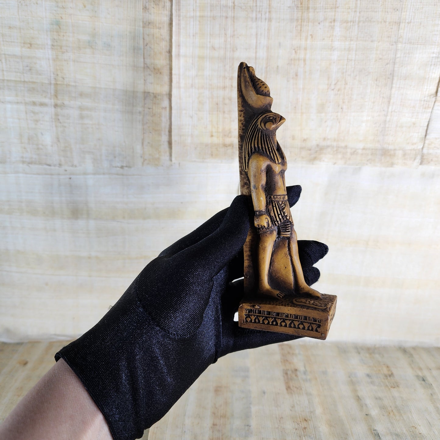 Set Of 5 Small Egyptian Goddess Isis/ Anubis/ Horus/ Osiris/ King Tut Statues