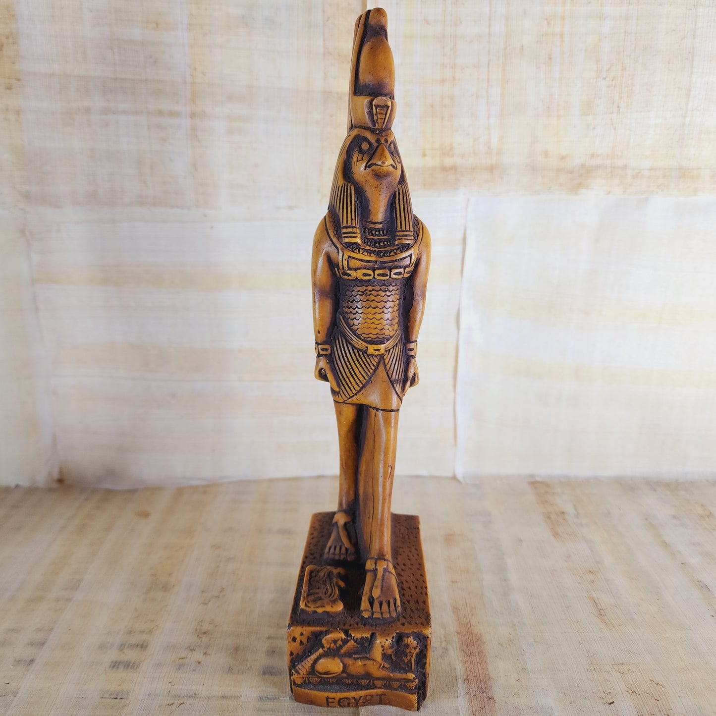 Set Of 2 Ancient Egyptian God Amun/ Horus Figurine Statue Egypt Healing Pharaohs