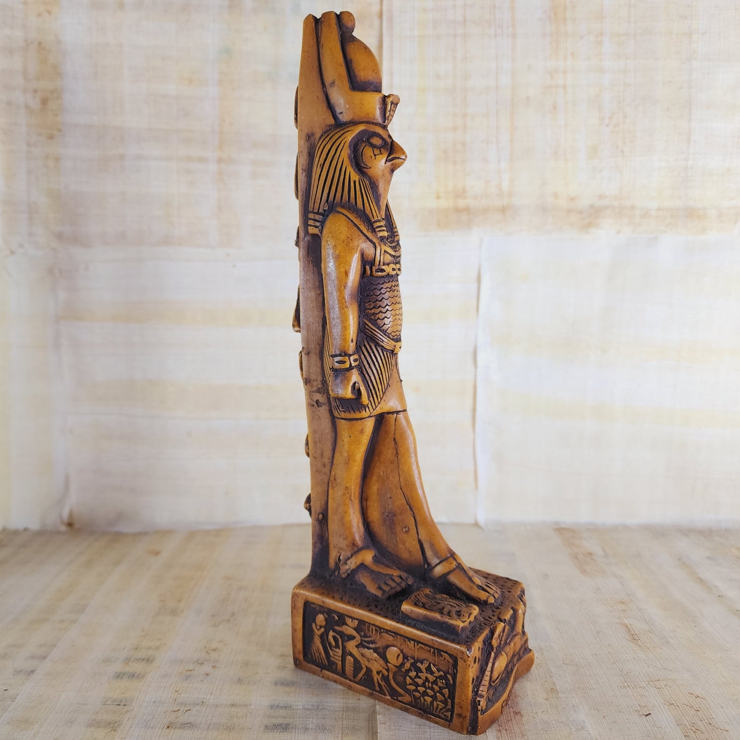 Set Of 2 Ancient Egyptian God Amun/ Horus Figurine Statue Egypt Healing Pharaohs