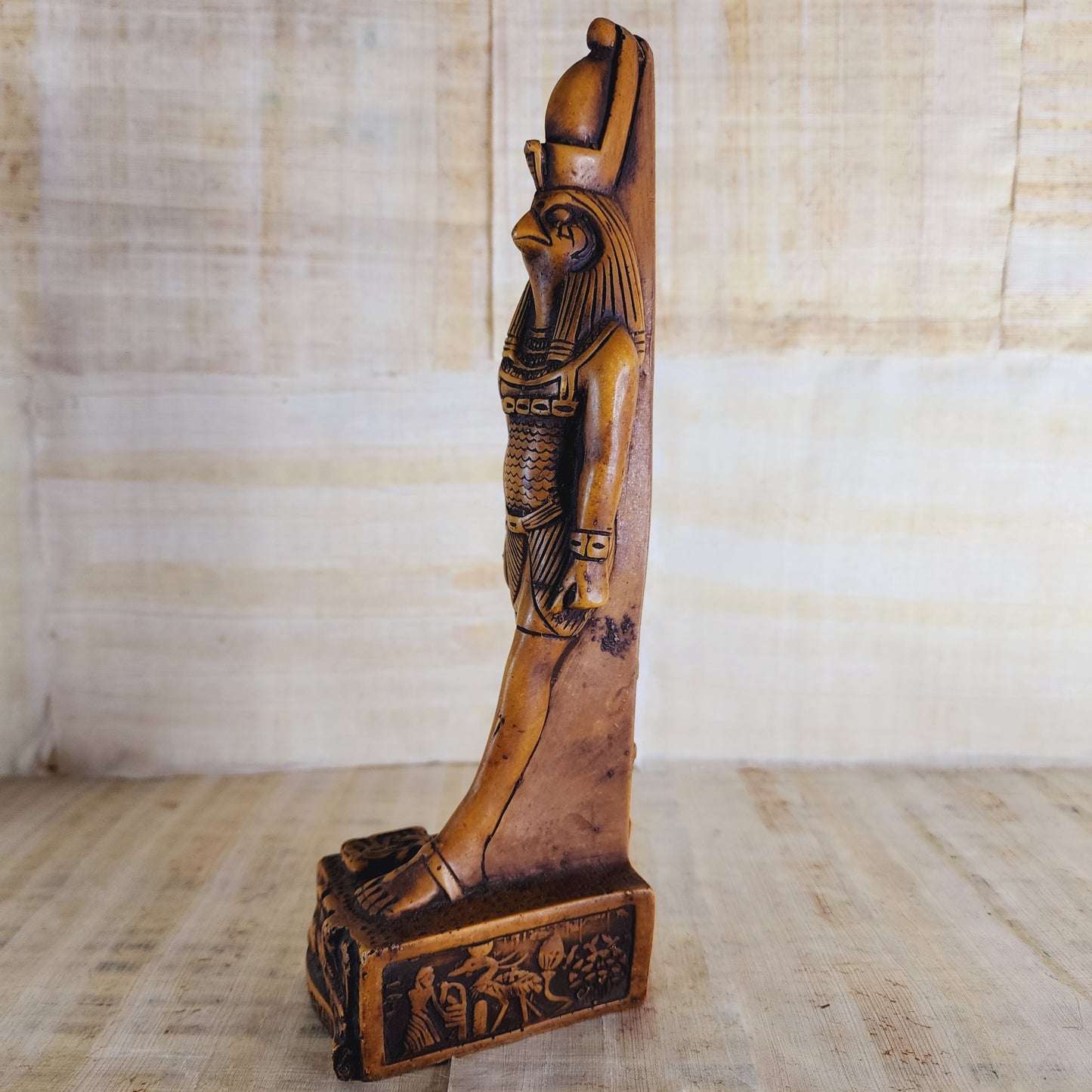 Set Of 2 Ancient Egyptian God Amun/ Horus Figurine Statue Egypt Healing Pharaohs