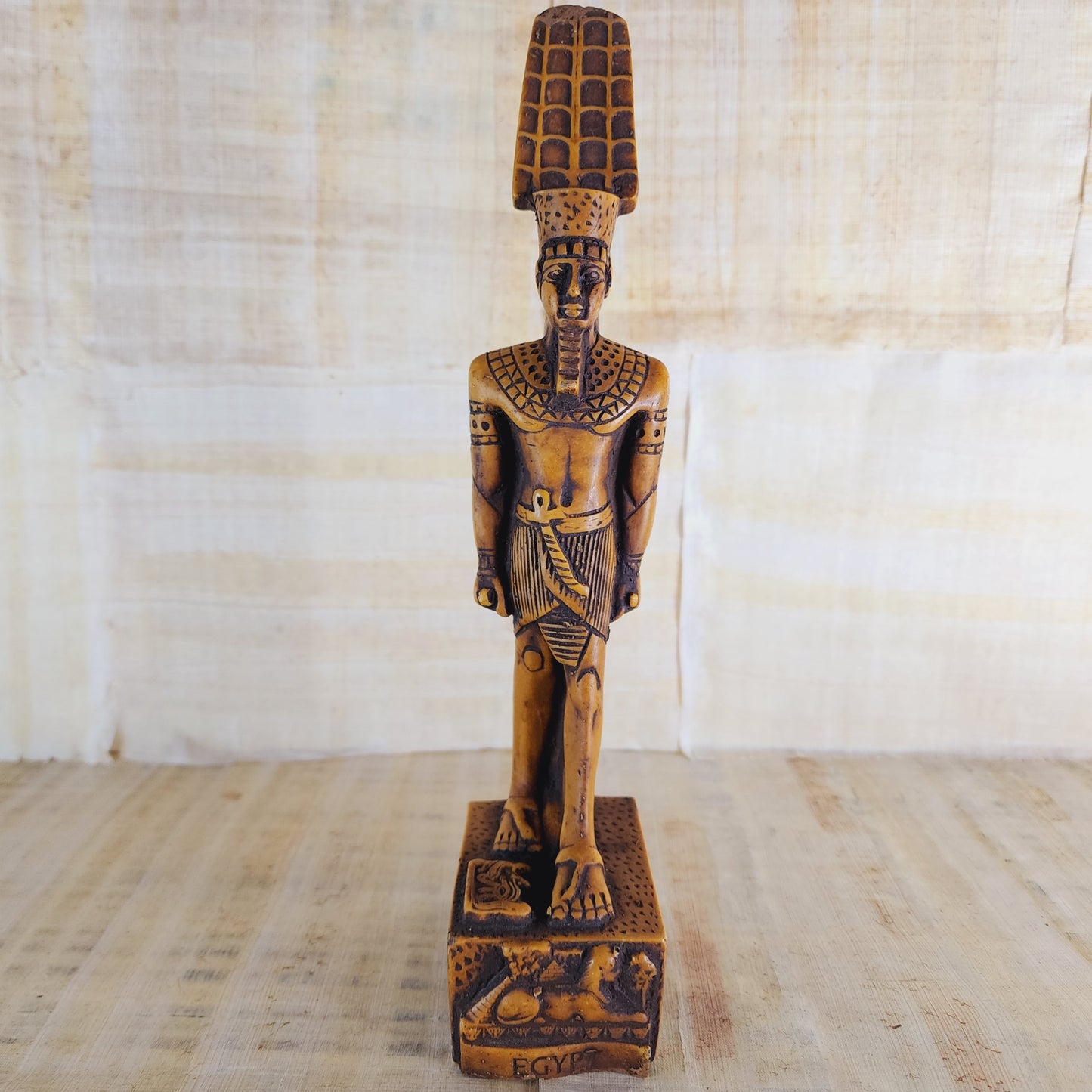 Set Of 2 Ancient Egyptian God Amun/ Horus Figurine Statue Egypt Healing Pharaohs