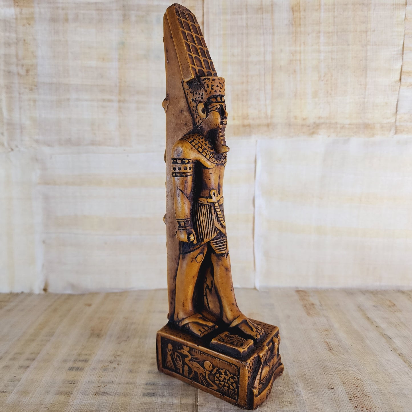 Set Of 2 Ancient Egyptian God Amun/ Horus Figurine Statue Egypt Healing Pharaohs