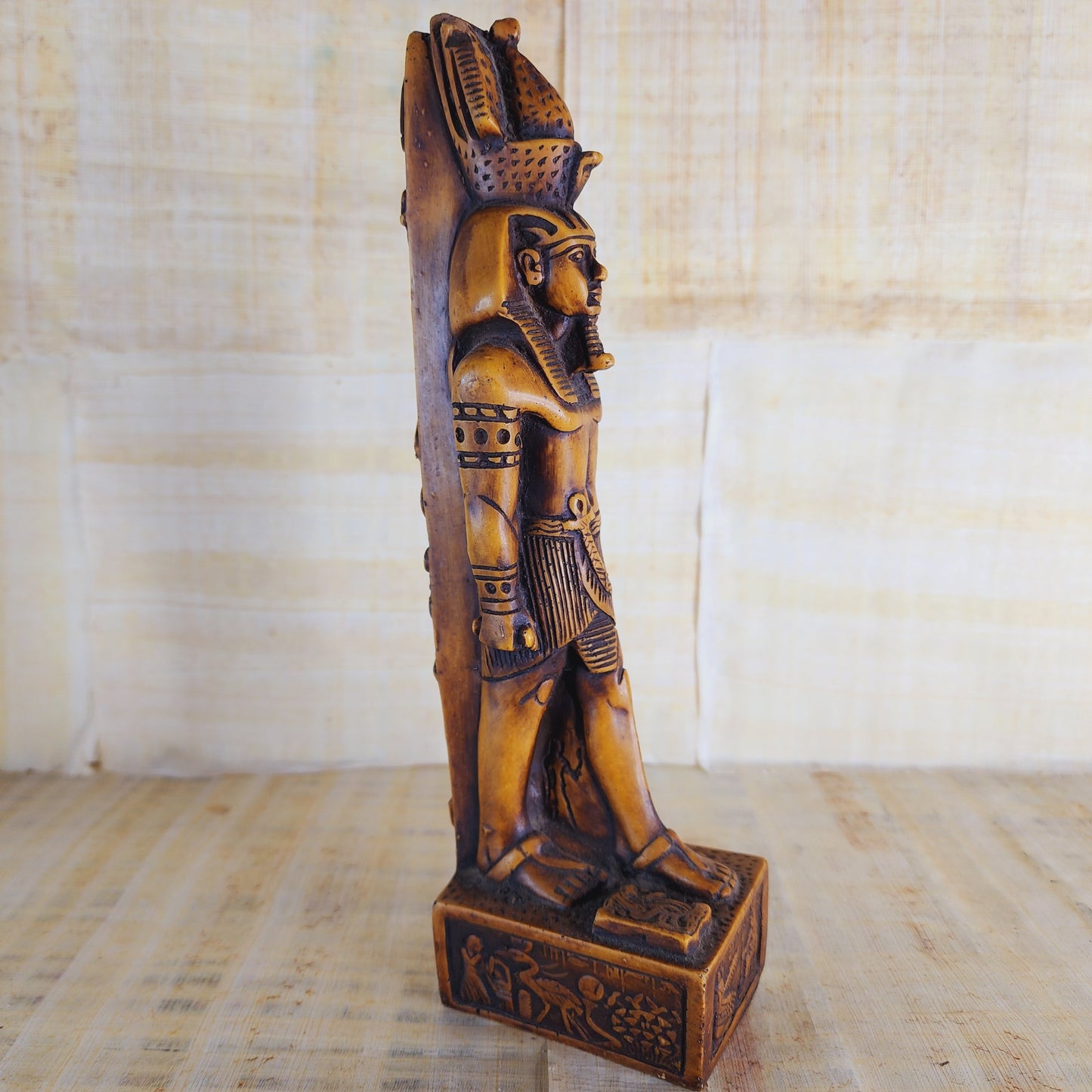 Set Of 2 Ancient Egyptian King Ramses II/ Thoth Figurine Statue Egypt Pharaohs
