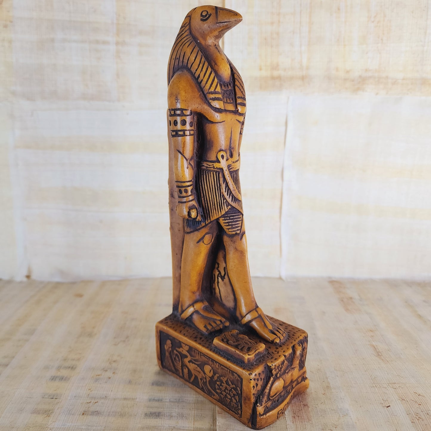 Set Of 2 Ancient Egyptian King Ramses II/ Thoth Figurine Statue Egypt Pharaohs