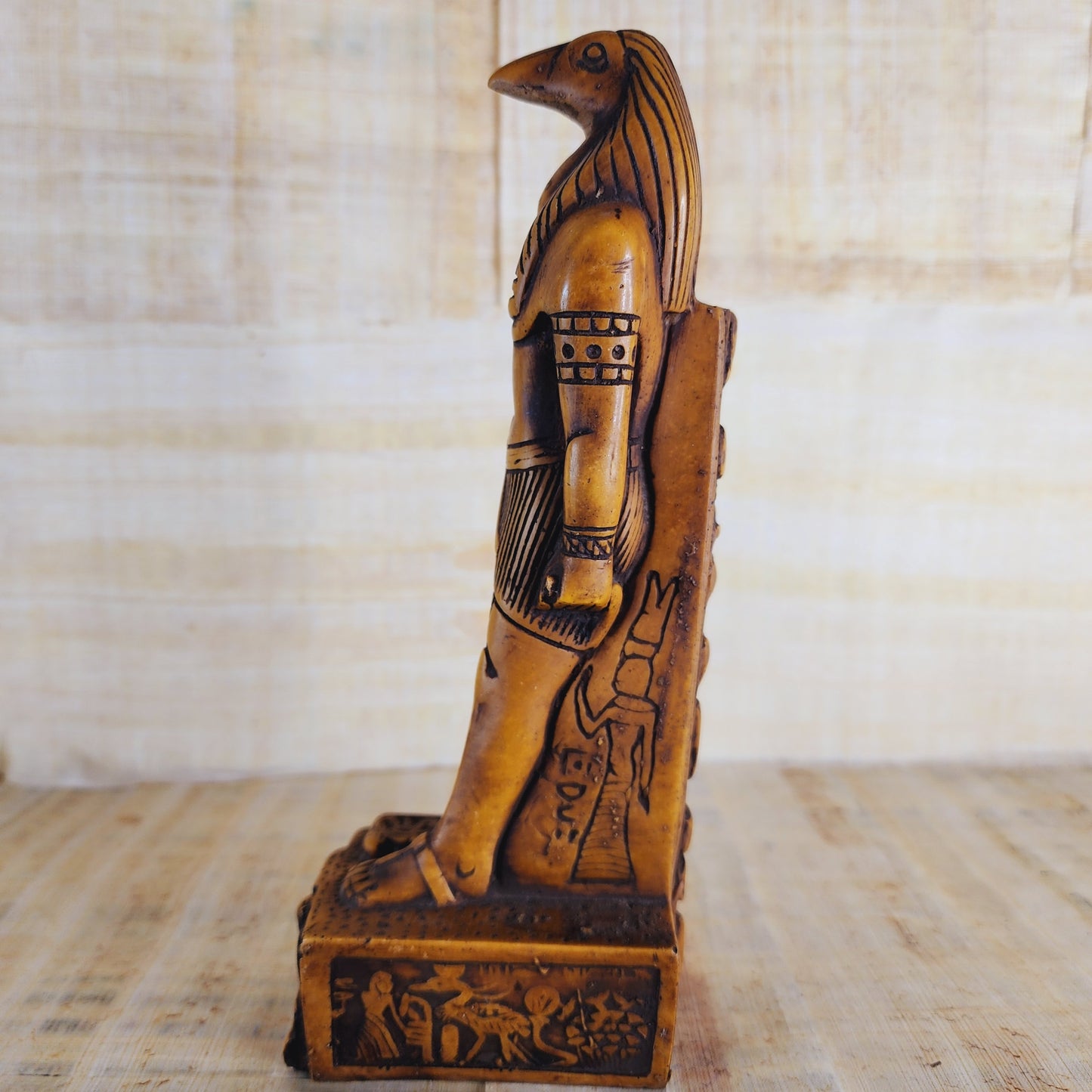 Set Of 2 Ancient Egyptian King Ramses II/ Thoth Figurine Statue Egypt Pharaohs