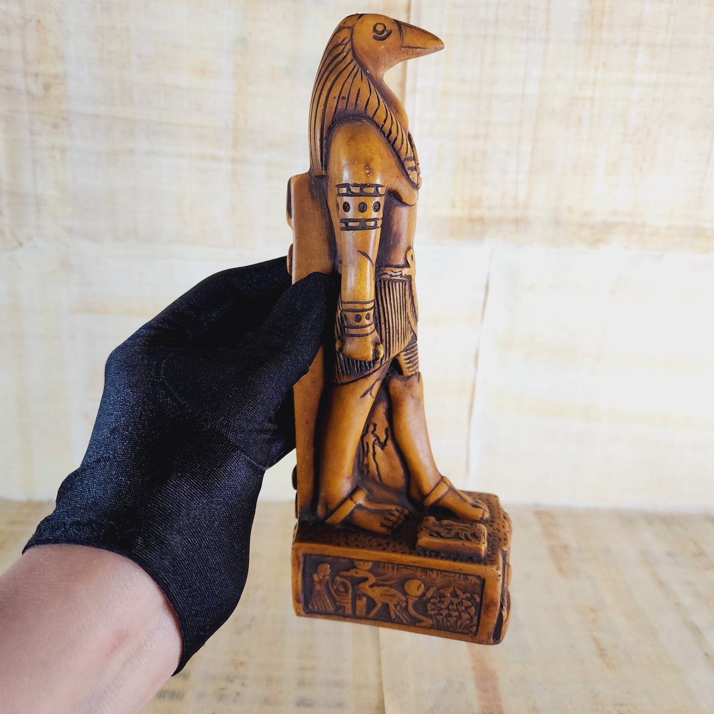 Set Of 2 Ancient Egyptian King Ramses II/ Thoth Figurine Statue Egypt Pharaohs