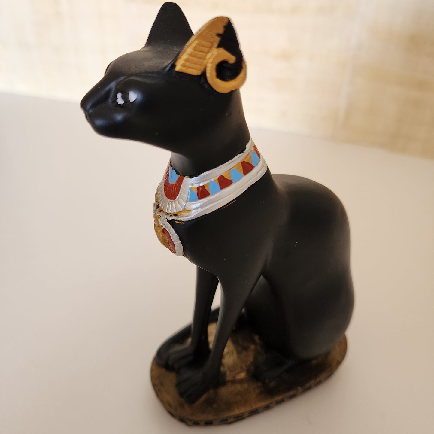 Ancient Egyptian Goddess Luck Protection Cat Bastet Black Statue Figurine From Egypt