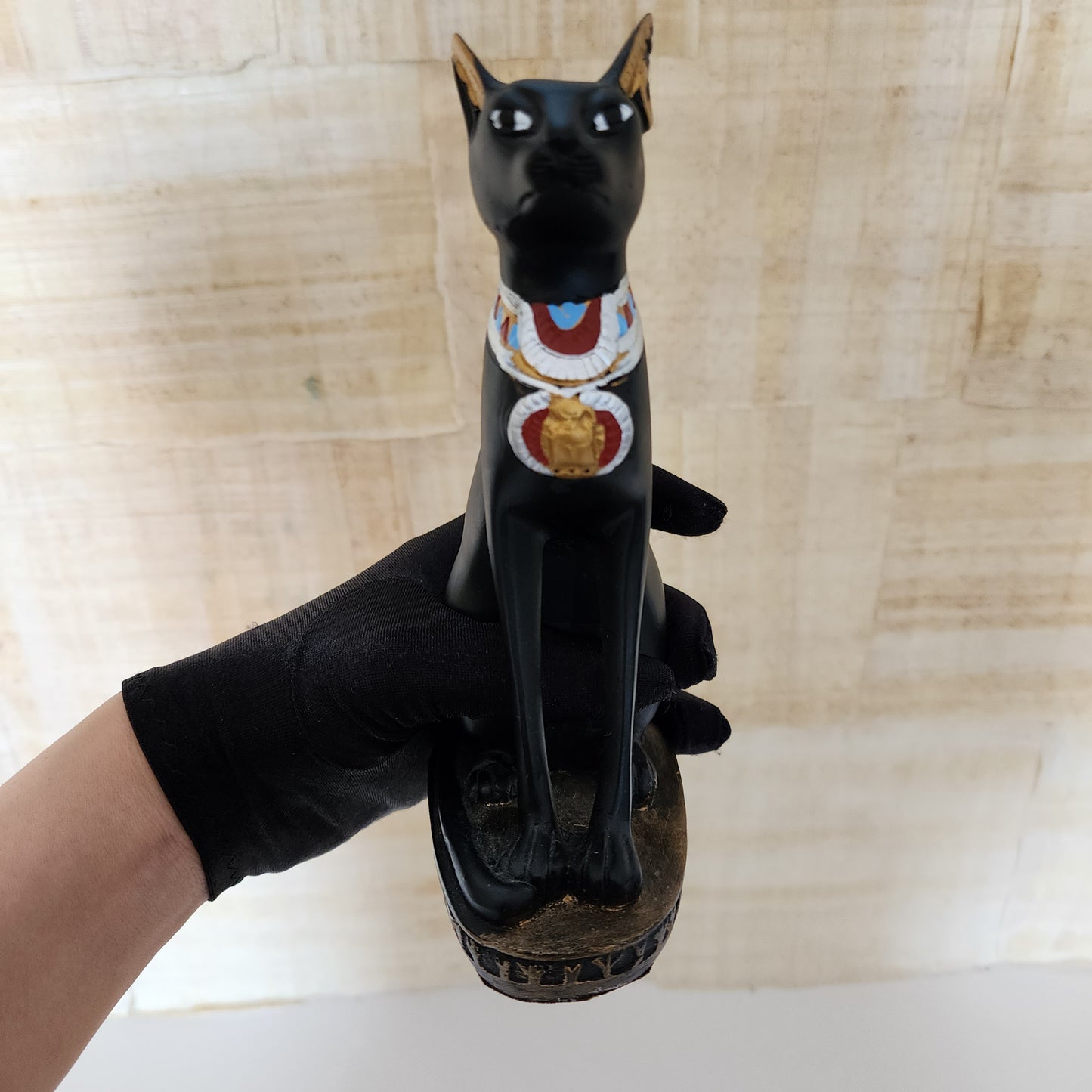 Ancient Egyptian Goddess Luck Protection Cat Bastet Black Statue Figurine From Egypt