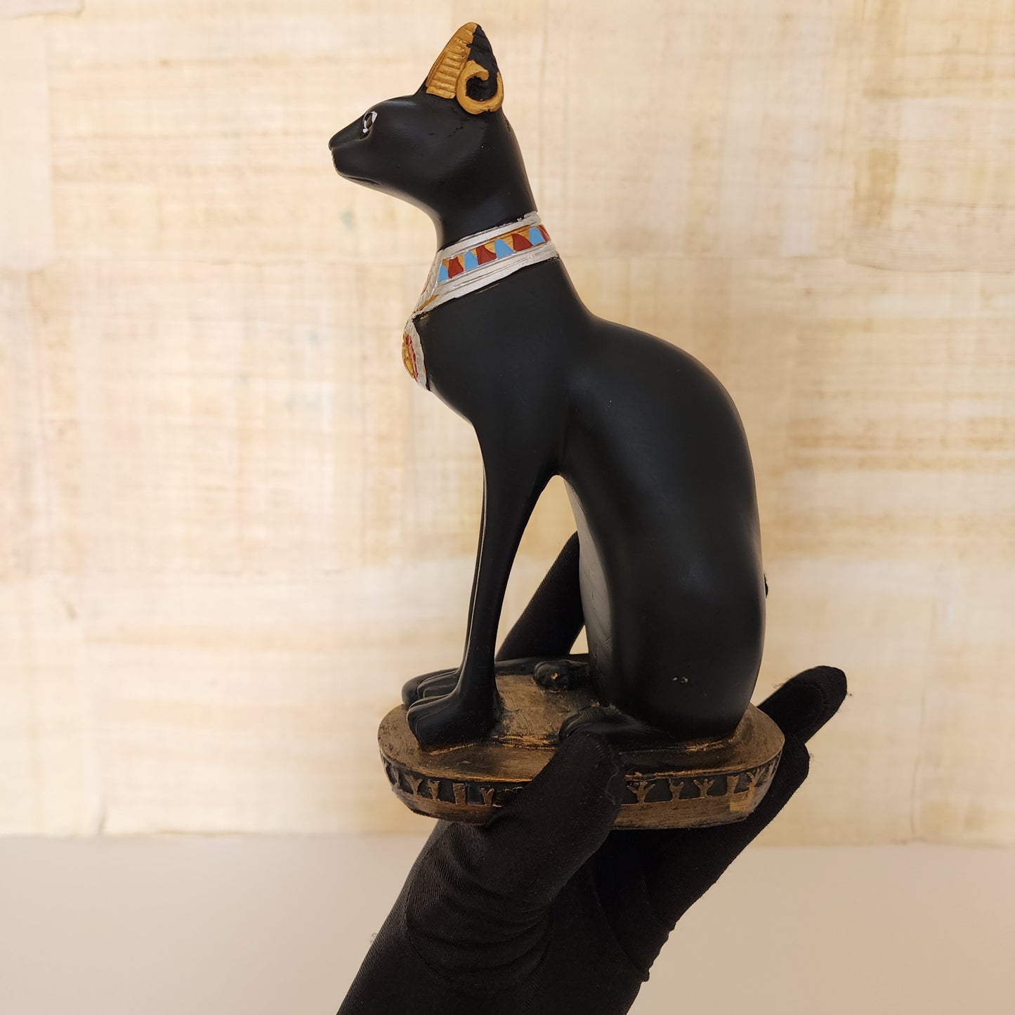 Ancient Egyptian Goddess Luck Protection Cat Bastet Black Statue Figurine From Egypt