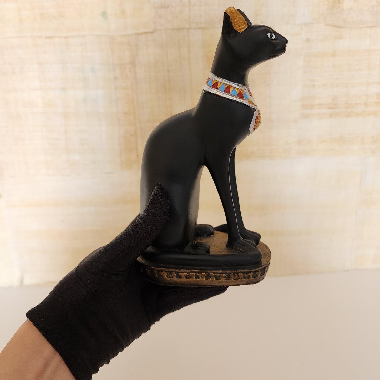 Ancient Egyptian Goddess Luck Protection Cat Bastet Black Statue Figurine From Egypt
