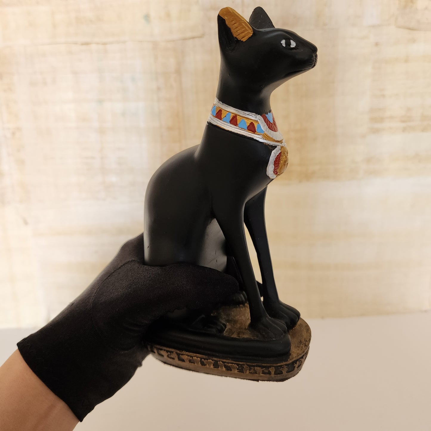 Ancient Egyptian Goddess Luck Protection Cat Bastet Black Statue Figurine From Egypt
