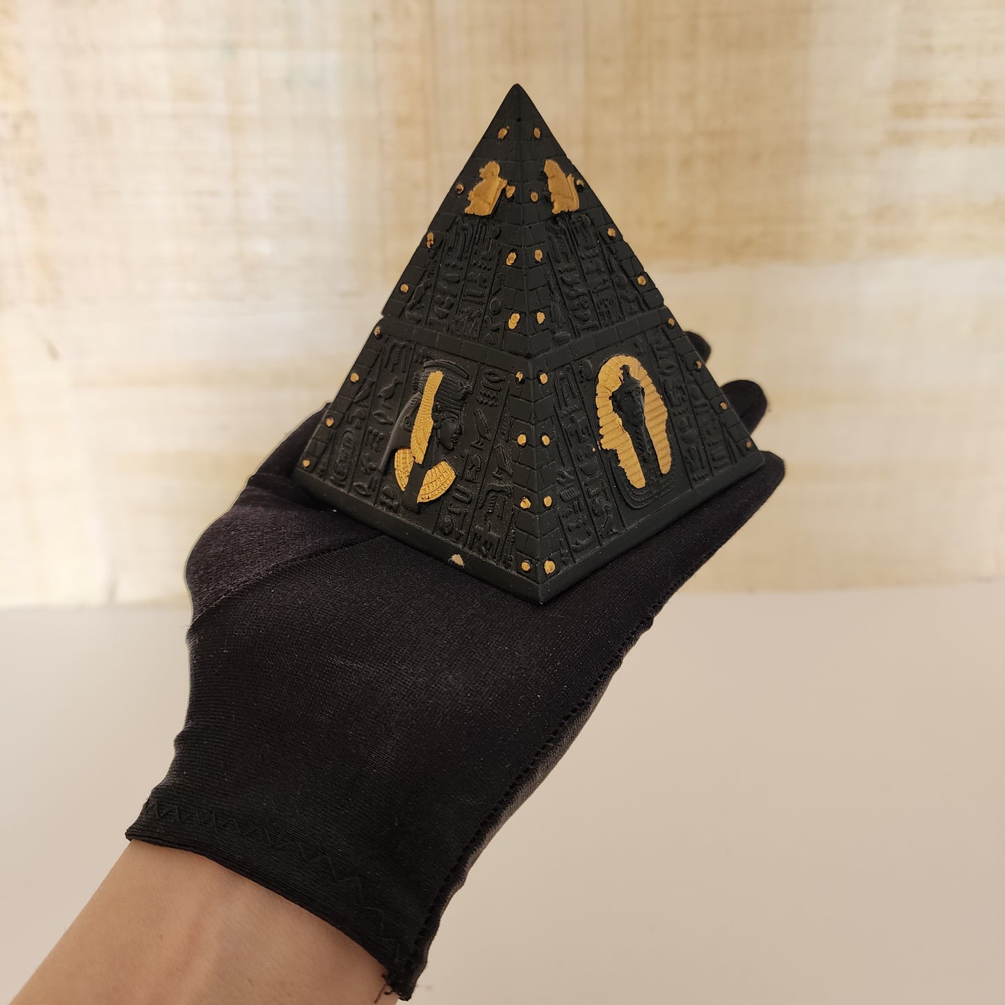 Egyptian Anubis Statue and Pyramid Figurine/ Protection/ Healing/ Manifestation