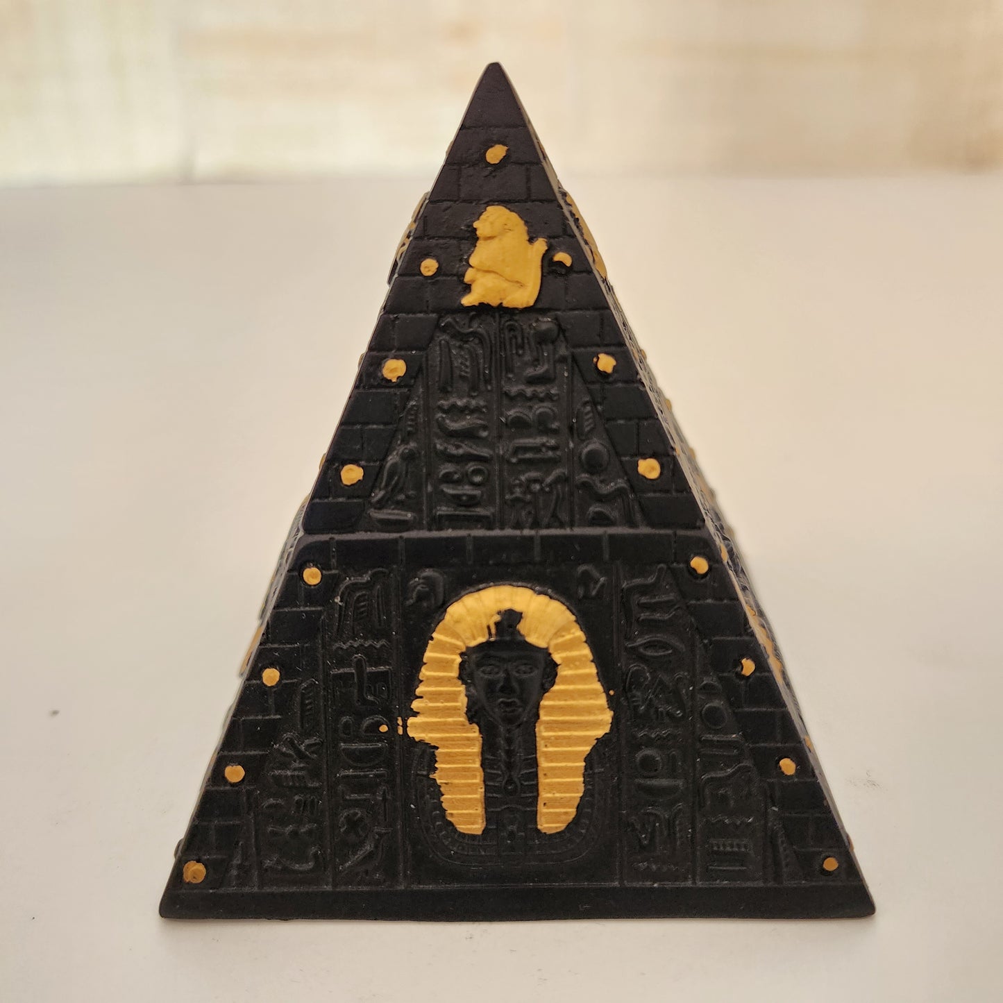 Egyptian Anubis Statue and Pyramid Figurine/ Protection/ Healing/ Manifestation