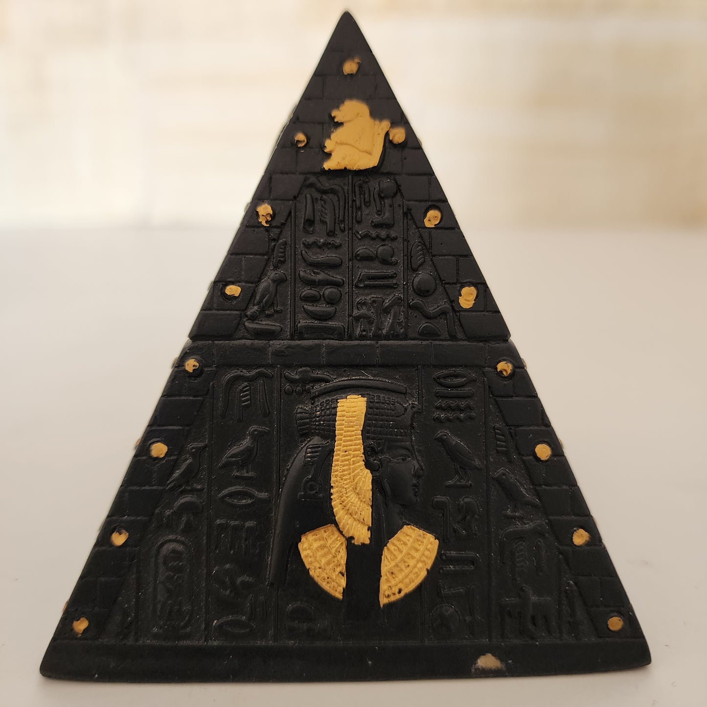 Egyptian Anubis Statue and Pyramid Figurine/ Protection/ Healing/ Manifestation