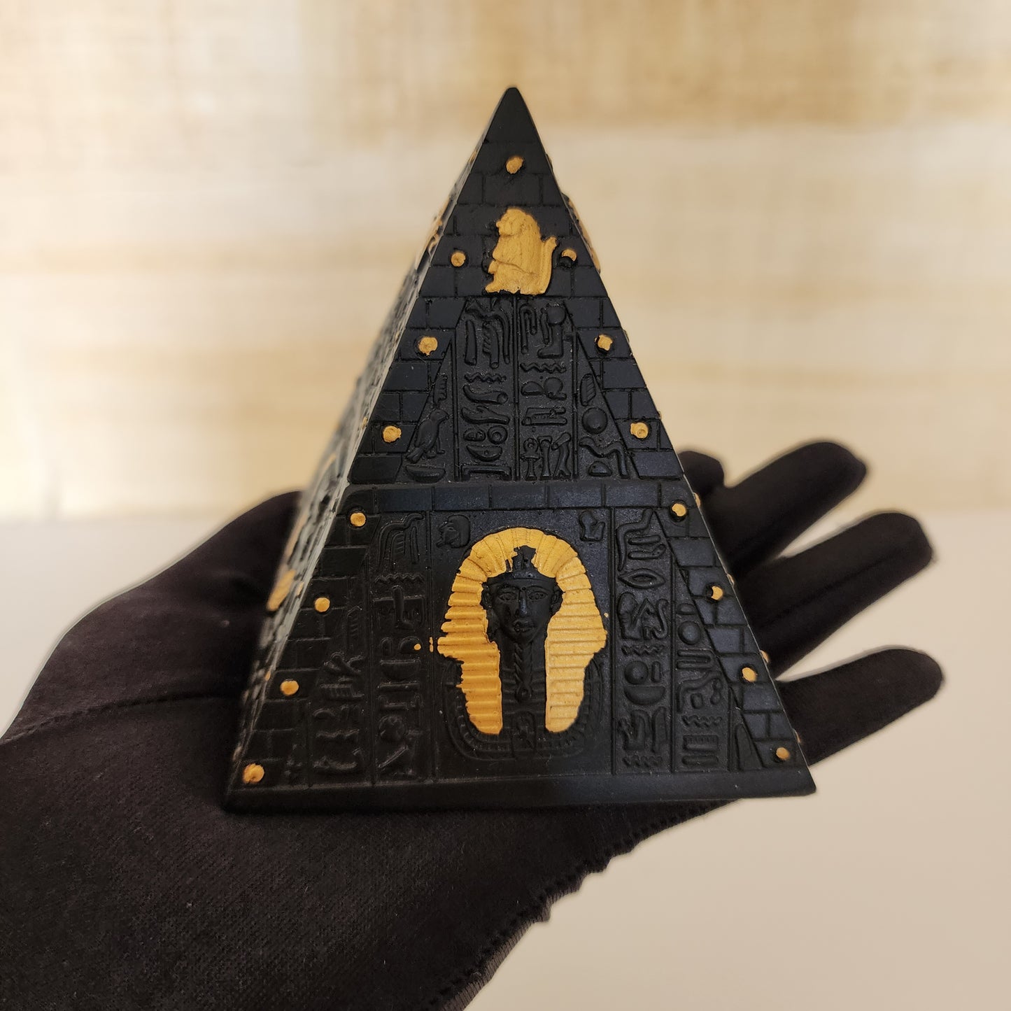 Egyptian Anubis Statue and Pyramid Figurine/ Protection/ Healing/ Manifestation