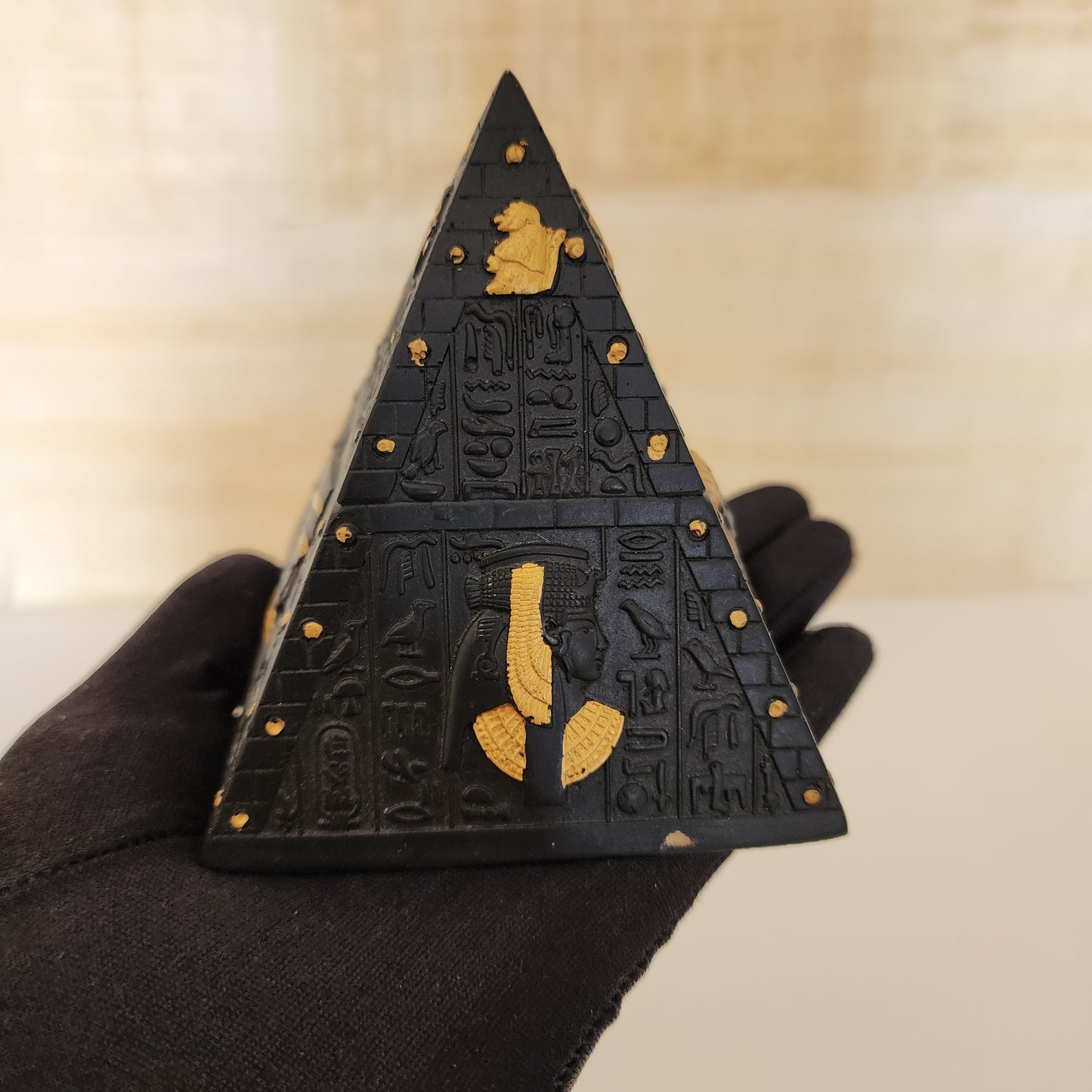 Egyptian Anubis Statue and Pyramid Figurine/ Protection/ Healing/ Manifestation