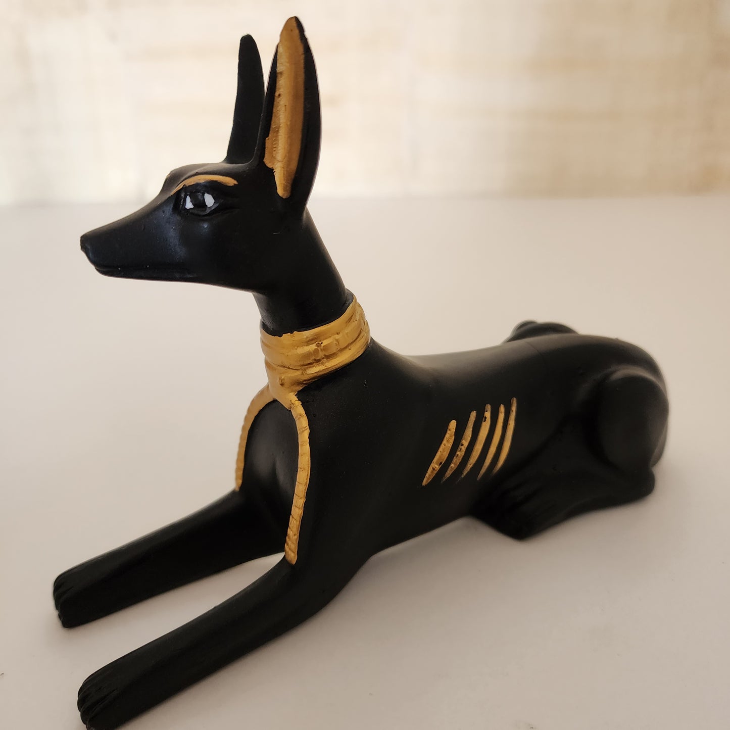 Egyptian Anubis Statue and Pyramid Figurine/ Protection/ Healing/ Manifestation