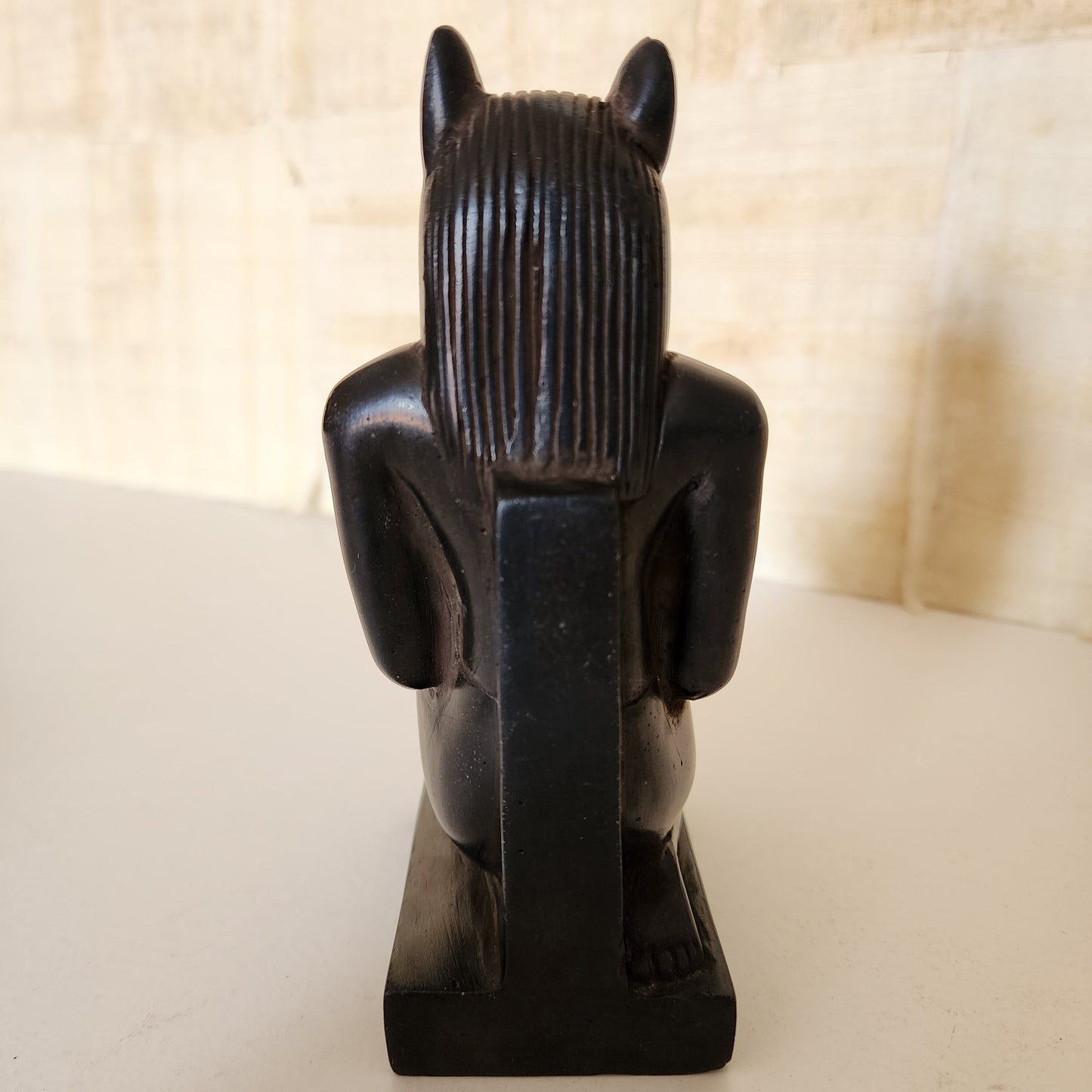 Sekhmet Goddess Statue & Scarab Beetle Hieroglyphics Egypt Figurine Healing Luck
