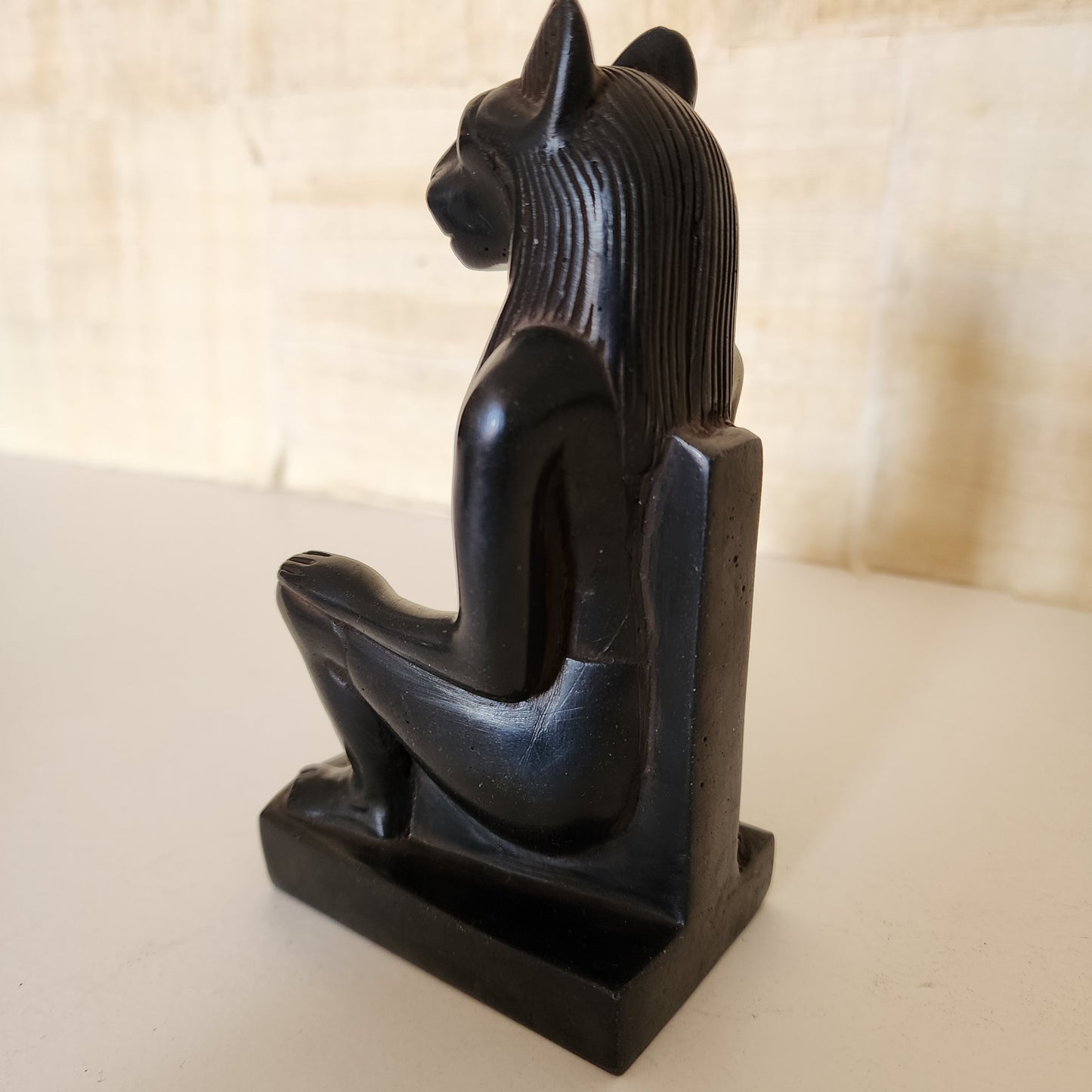 Sekhmet Goddess Statue & Scarab Beetle Hieroglyphics Egypt Figurine Healing Luck