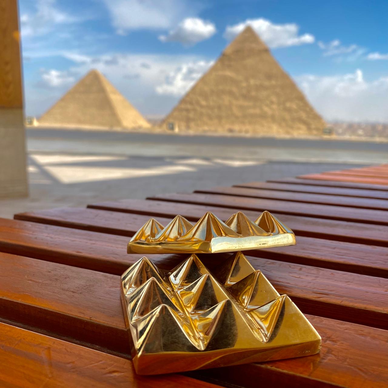 𓋹𓂀 Lot of 2 Copper Pyramid Chargers from Egypt 𓂀 Energized for Meditation, Wellness &amp; Charging 𓂀