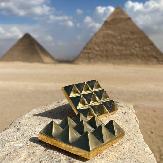 𓋹𓂀 Lot of 2 Copper Pyramid Chargers from Egypt 𓂀 Energized for Meditation, Wellness &amp; Charging 𓂀
