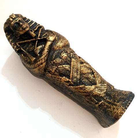 Ancient Egyptian King Tut Sarcophagi Coffin with Mummy Sarcophagus Statue