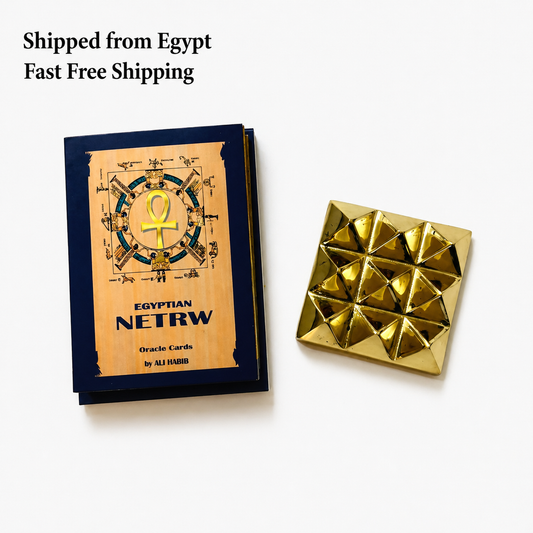 Egyptian Energy Bundle – Oracle Cards + Copper Pyramid Charger