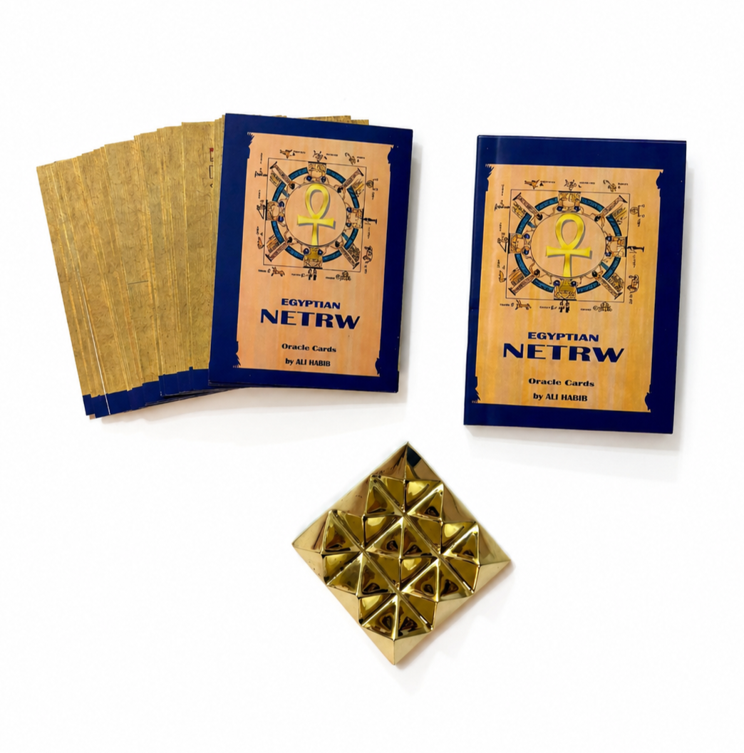 Egyptian Energy Bundle – Oracle Cards + Copper Pyramid Charger