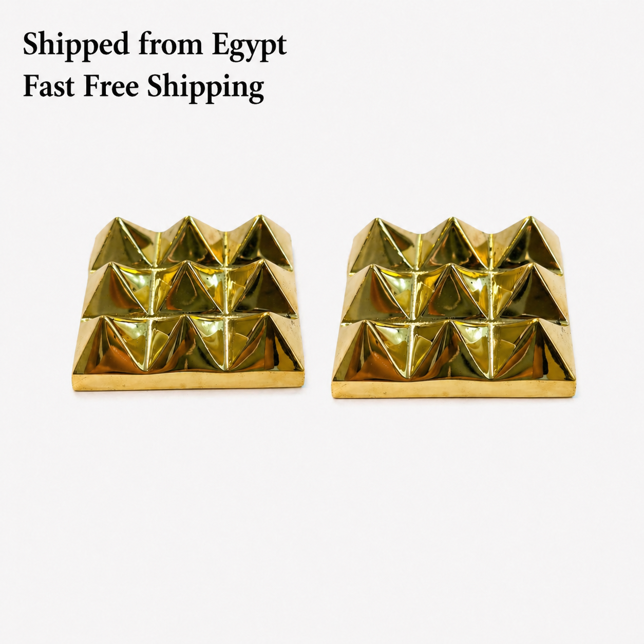 𓋹𓂀 Lot of 2 Copper Pyramid Chargers from Egypt 𓂀 Energized for Meditation, Wellness & Charging 𓂀