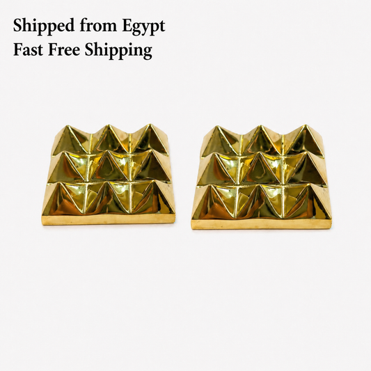 𓋹𓂀 Lot of 2 Copper Pyramid Chargers from Egypt 𓂀 Energized for Meditation, Wellness & Charging 𓂀